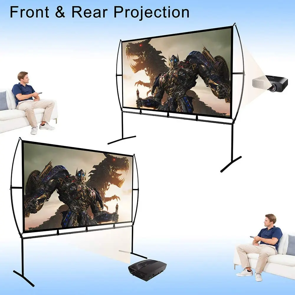 100 120inch foldable front&rear projector screens