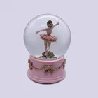 Souvenir Gift Musical 120MM Glass Resin Ballerina Buy Snow Globe For Girl's Souvenir Gift
