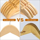 Wood Hangers Wooden Hanger A Grade Wood High Quality Custom Clothing Space Saving Wooden Suit Hangers For Cloths
