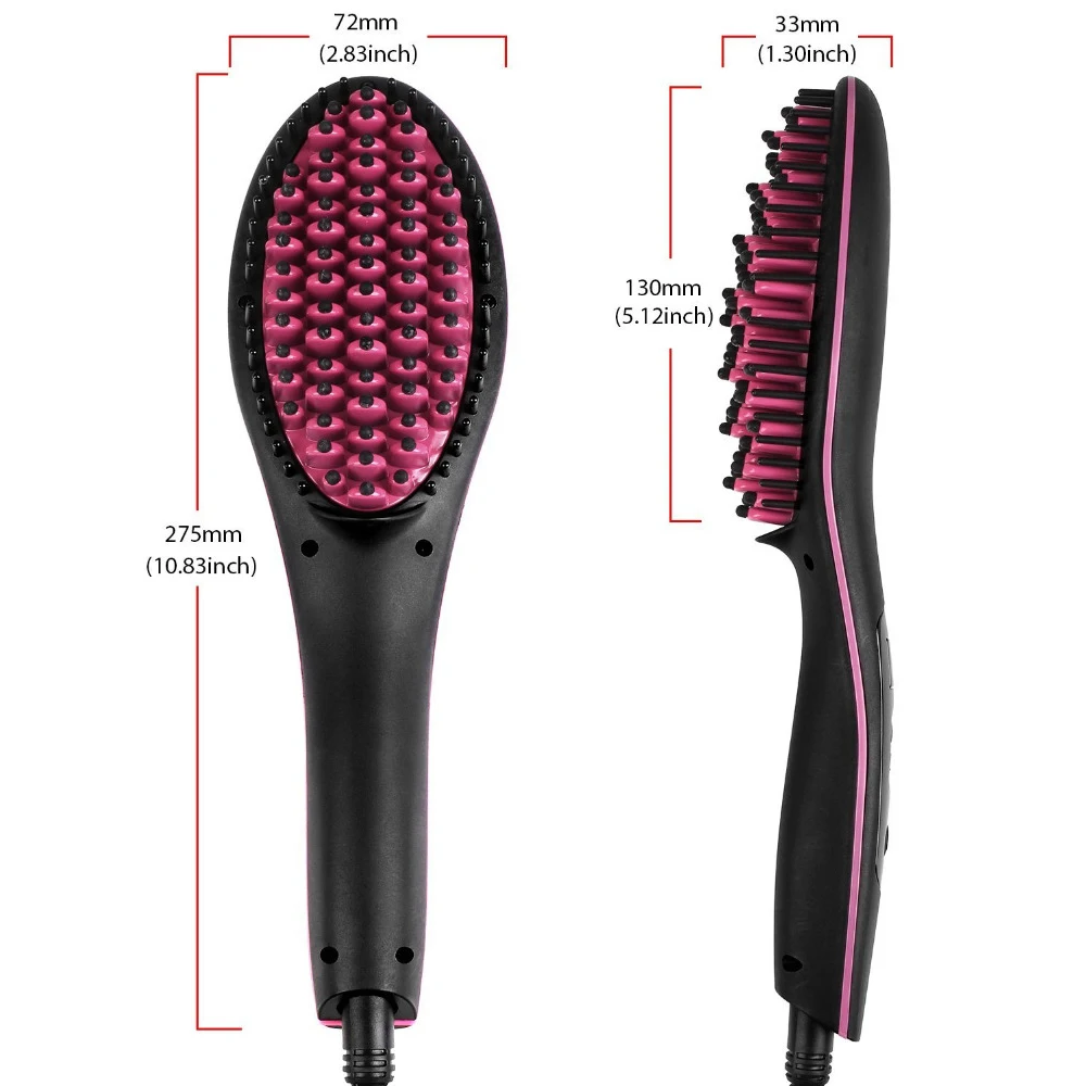 Hair Straightening Brush Portable All Hair Type Straightener Comb Electric  With Temp Control Setting At Rs 250/piece Hair Iron In Indore ID:  23954499597 | Heated Hair Straightener Brush Comb For Women Negative