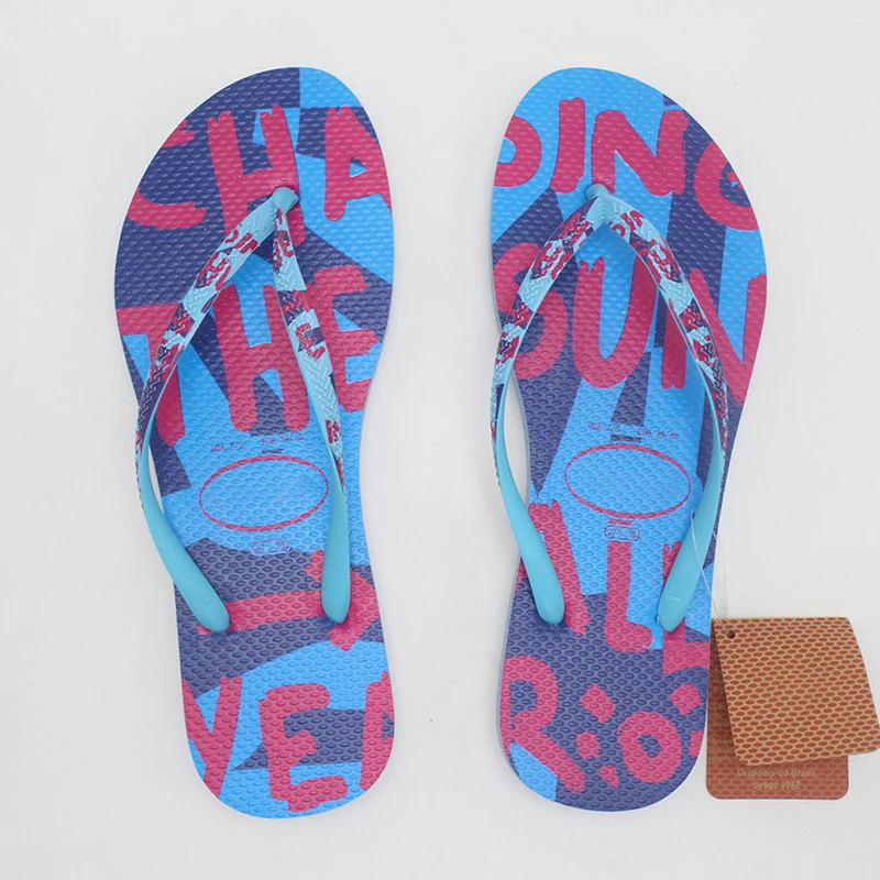 GRS Brazil Lady Pattern Printing Wedding Slippers Women Summer Beach Rubber Flip Flops