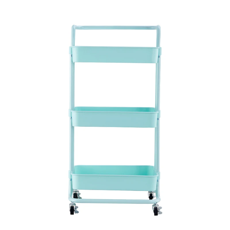 Metal Multi Layer Storage Shelf Trolley Cart Bathroom Cosmetics Display Kitchen Shelving Salon Trolley