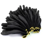 Gloves Work Nylon Gloves 13G Knitted Black Nylon PU Coated Gloves Work Safety Gloves En388