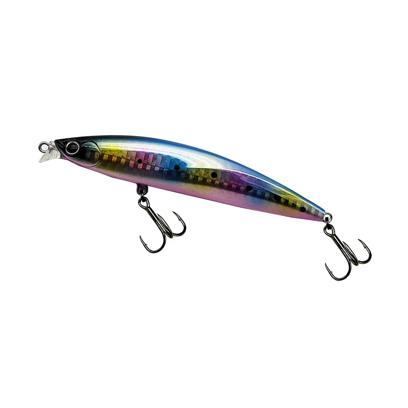 Artificial Minnow Treble Hook Fish Bait Sea Bass Top Water Tyrant Lure