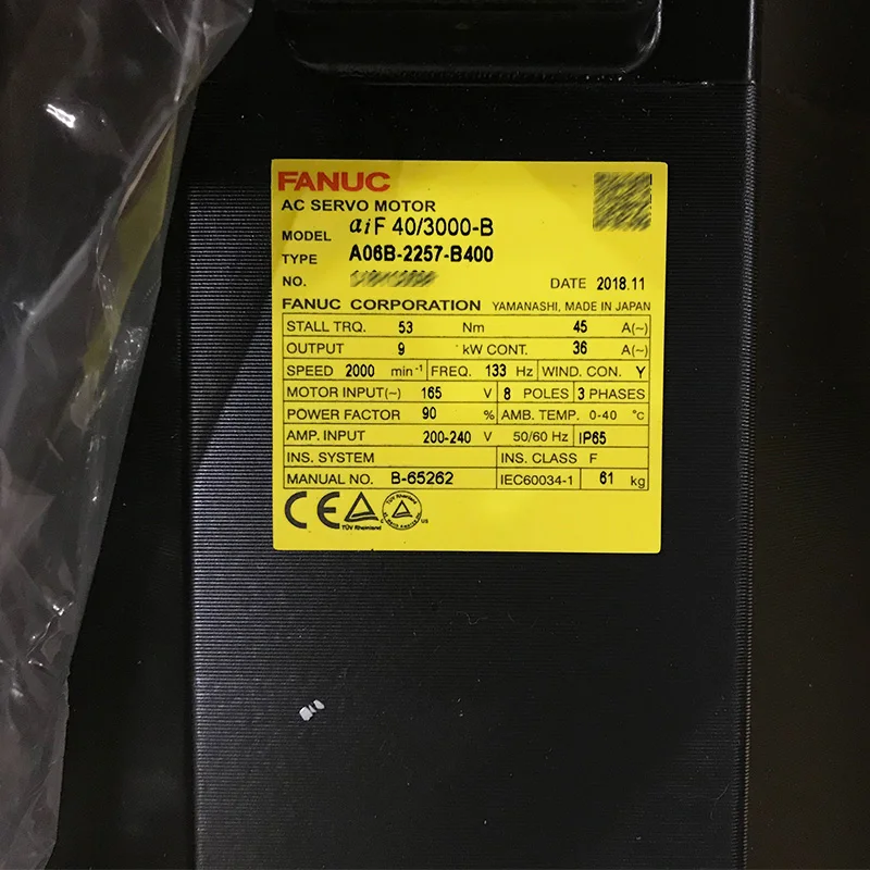 Fanuc AC Servo Motor A06B-2257-B400 Industrial Servo Motor Electric Servo Motor  A06B-0257-B401