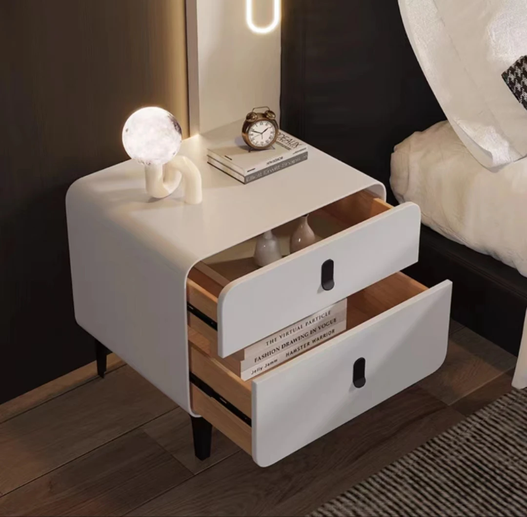 Factory wholesale Furniture Smart bedside table bedroom all solid wood bedside table storage multi-functional bedside table