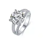 White Gold Ring Goldrings Custom Simple Style 18k White Gold Engagement/wedding Ring Real Diamond 18k Gold Ring