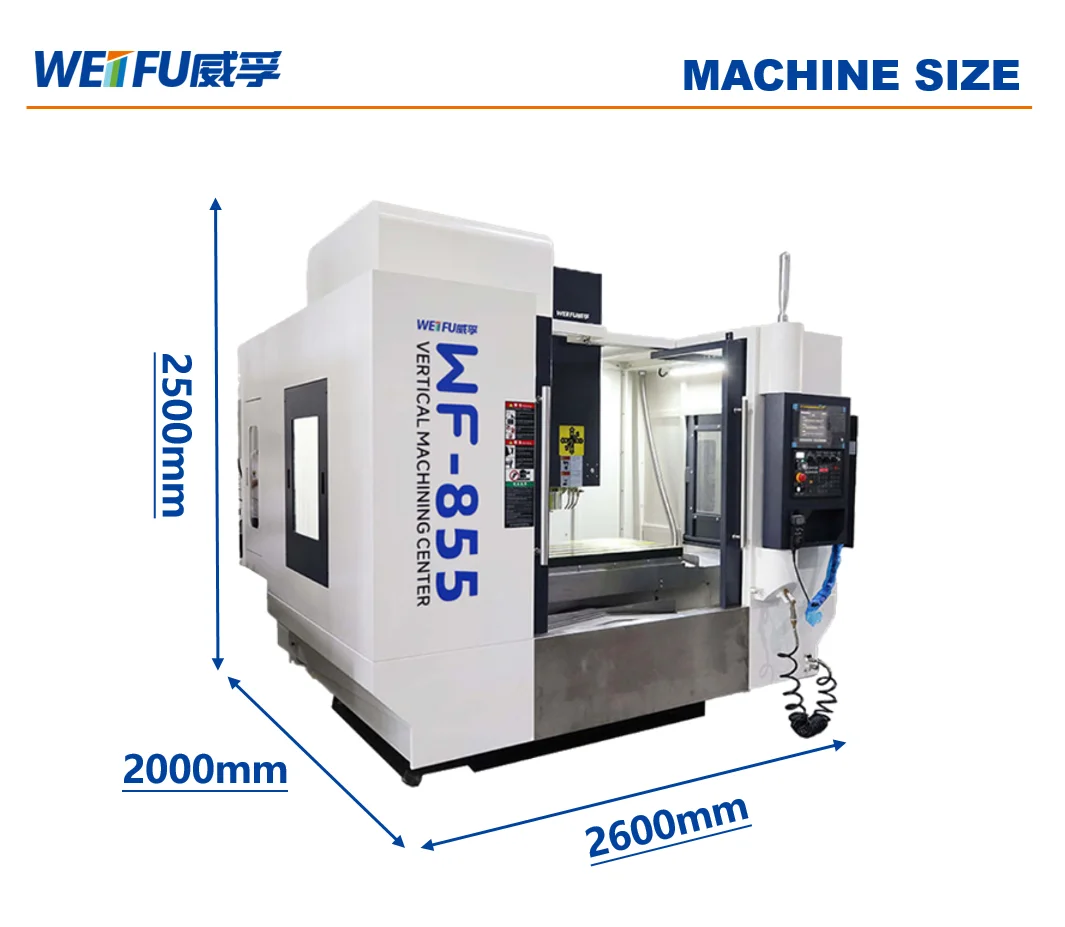 product direct factory wf 855 high precision 3 axis vertical bt40 cnc milling machine with automatic atc siemens control-3