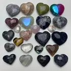 Heart Polished Stone Polished Natural Crystal Heart Polished Yellow Tiger Eye Crystals Healing Stone
