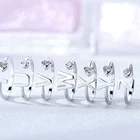 Letters Ring Rings S925 Ring S925 Women Adjustable Zircon A - Z Letters Initial Name Stackable Ring Alphabet Rings