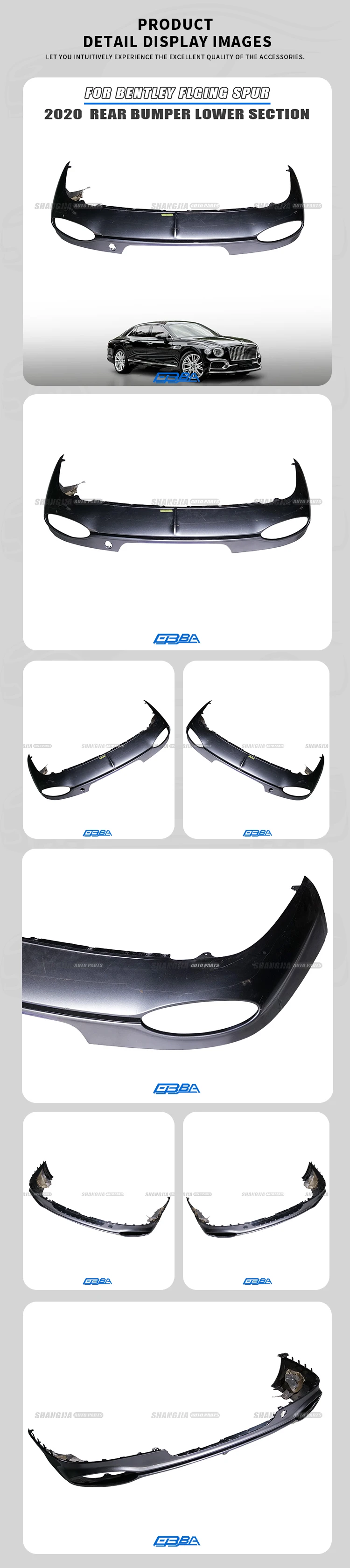 Hight Quality Car Bumper Rear Bumper Lower Guard Plate For Bentley Flying Spur 2020 3SE807527 factory