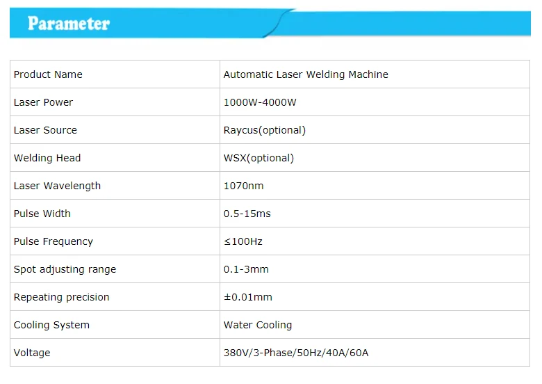 Metal 4 Axis Optical Fiber Laser Welder Automatic Laser Welding Machine