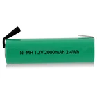 Aa Battery Nimh Aa Battery 1.2v 2000mah Battery With Tab 1.2v Flat Top For Beard/ Facial Hair Trimmers