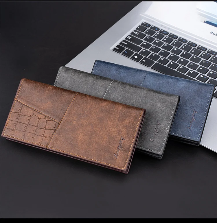 wholesale big pu leather clutch wallet with zip for men