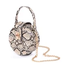 Handbags 2021 Custom Stylish Long Chain Women Circle Crossbody Bags Pu Ladies Round Handbags Shoulder Baag