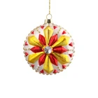 Christmas Decoration 2020 Snow Shaped Glass Christmas Tree Decoration Pendant.