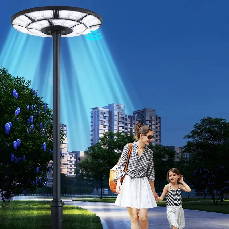 Solar Power W Energy Smart Induction Modern Yard Street Lamp