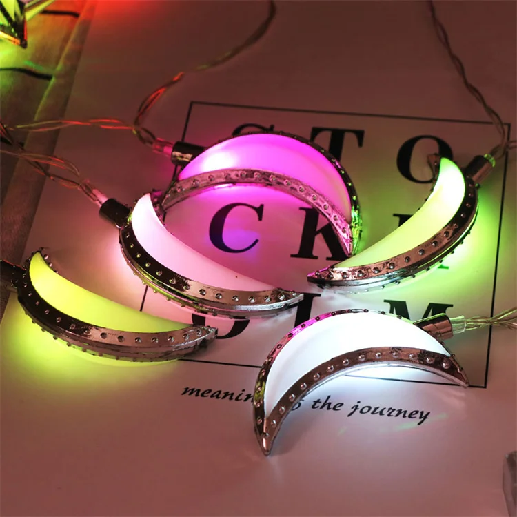 Festival Events Home Party decor golden palace Patio Decorative Beautiful Kerosene Shaped Muslim Ramadan led string light