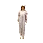 Sleepwear Bathrobe Brown Winter Women Onies Sleepwear Jumpsuit With 2 Cute Ear 100%polyester Flannel Fleece