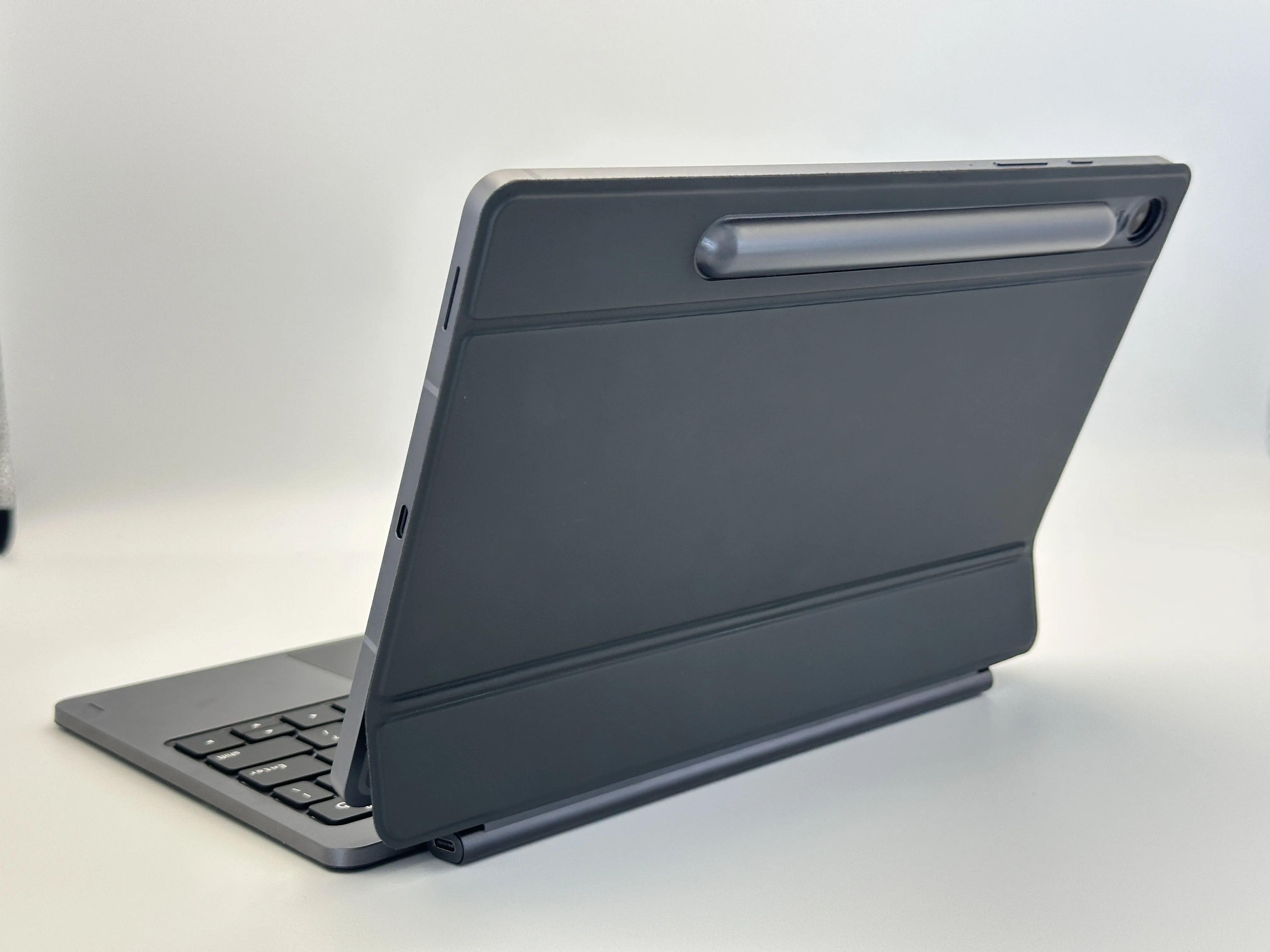 product metal feel magic keyboard cases for samsung galaxy tab s9 s11 s10 fe with pencil slot multi touch trackpad language customize-2