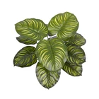 Bonsai YD29190-6 Indoor Decorative Plastic Artificial Ficus Bonsai Monstera Green Plant Fatsia Japonica Trees