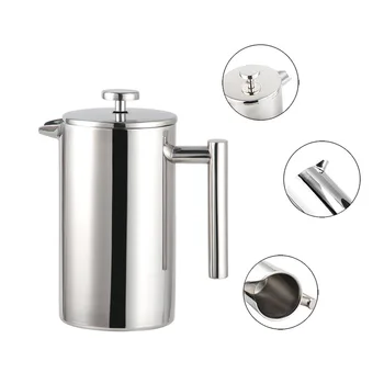 Stainless Steel Cute Single 2 Cup 12 Oz 4 12 Cup Cafetiere Big Pro Best Price Coffee Plunger French Press for Sale