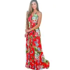 Elegant Floral Women Dresses Multi Color Elegant V Neck High Waist Women Summer Dress