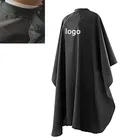 Beauty Cape Custom Logo Beauty Salon Gown Hairdresser Polyester Barber Cape With Silicon Neckline