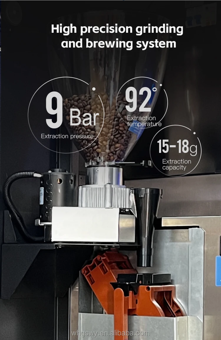 最新技術の商用ビーントゥカップコーヒー自動販売機、バケットドロップカップ88個付き JKXNUMXの詳細
