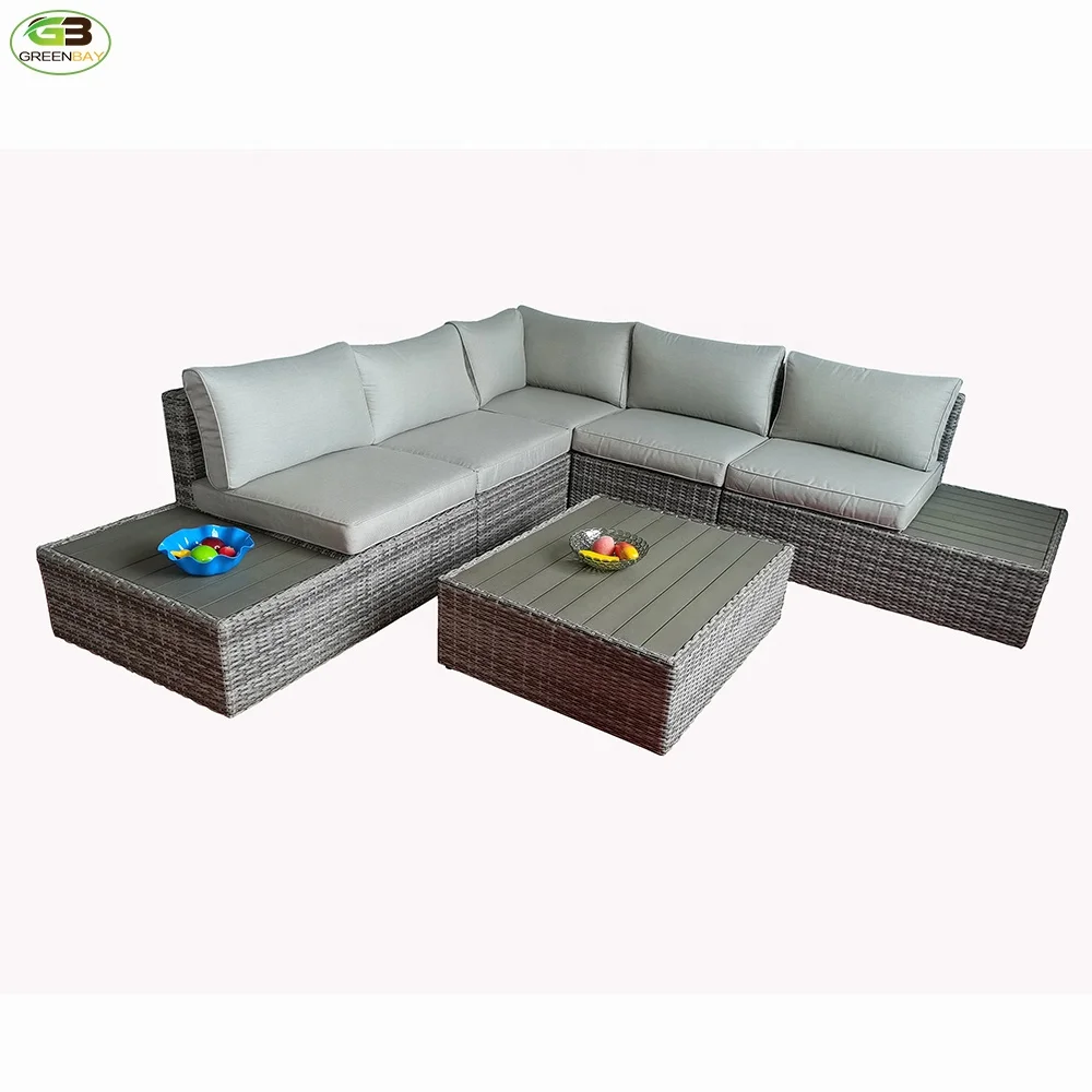 corner wicker sofa