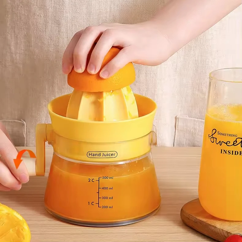 Hot Selling Mini Orange Lemon Squeezer Fruit Pomace Separator Citrus Juicer Blender Manual Fruit Juicer