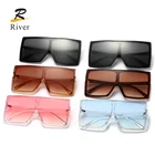 Shades Flat Top Vintage UV400 TR Oversized Square Shades Polarized Mens Women Unisex Sunglasses