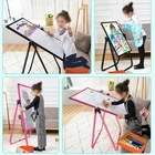 Toy Board Toy 2 In 1 Kids Paint Stand Board Erasable Double Sides Babe Painting Board Set/