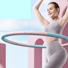 Hoops Adjustable Size 6 Section Youth Adults Home Fitness Lose Weight Equipment Folding Circle Sport Hoops