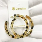 Stud Hoop Earrings Hoop BSCI Manufacture Factory Trendy Wholesale Fashion Leopard Acrylic Stud Hoop Earring For Women