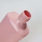 Cap Hottest Design Empty Boston Shape Matte Pink 500ml PET Plastic Body Lotion Bottle With Disc Top Cap