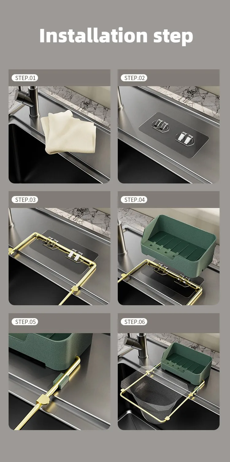 2023 New Black Foldable Kitchen Sink Drain Strainer Rack Sink Filter Net For Waste Leftover