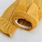 Gloves Gauntlet Manufacturer Supply Leather Gloves Working Cow Gauntlet Gloves