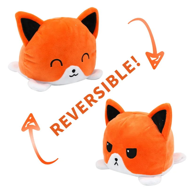 reversible plush fox