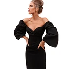 Customized Evening Clothing Prom Birthday Party Wedding Dress Long Sleeve Backless Sexy Dress