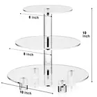 Cake Wedding 3 Tier Round Clear Acrylic Cupcake Cake Stand With Base Wedding Display