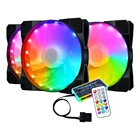 Rgb Fan 12CM Control Rgb RGB Color Changing LED 15 Lights Cooling Mute Computer Fan