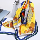 Silk Scarf Silk Printed Scarf Custom 90X90cm Twill Printed 100% Pure Silk Scarf
