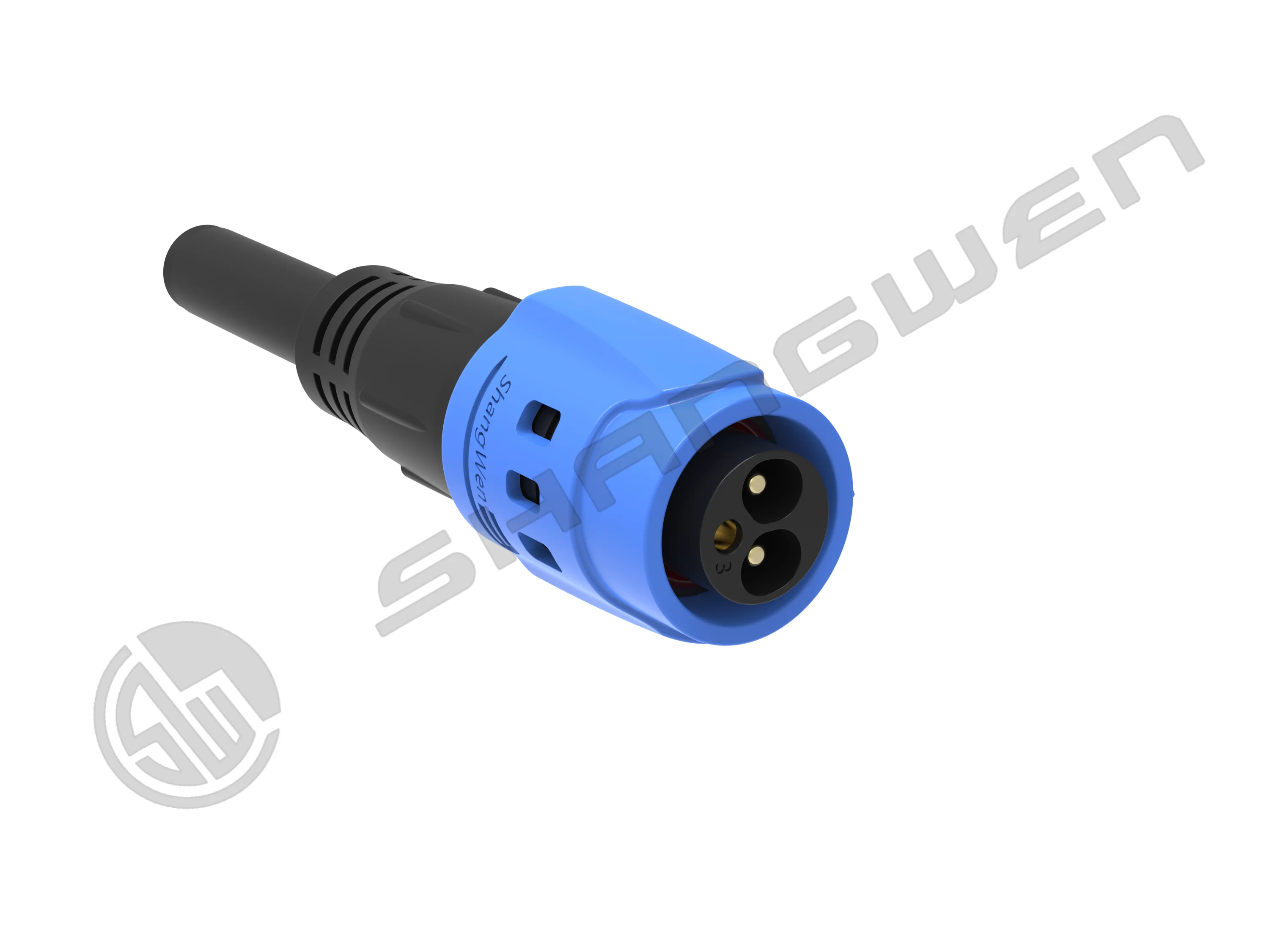 M19 Series Push-pull Self-locking BlueConnection Industrial 3 Pin Female Male Plug Power Connector M19 Self-Locking 3 Core
