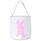 Gift Easter Gift 4 Colors New Creative Happy Easter Buckets Gift Egg Bag Cut Bunny Design Easter Basket With Handle