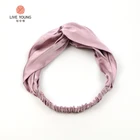 Hair Band Hair Wholesale Custom LOGO Soft Satin 100% Pure Silk Makeup Hair Band For Girls Children
