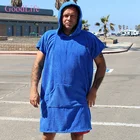 Kids Wholesale 100% Cotton Terry Adult Hooded Poncho Towel Custom Hoody Beach Changing Towel Kids