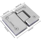 Glass Hinge Door Hinge 90 Degree 304 Stainless Steel Shower Glass Door Hinge 90 Degree Wall-to-glass