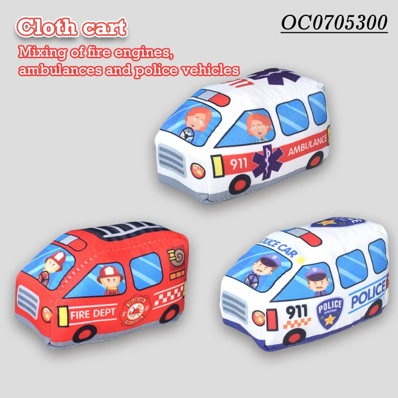 Baby and toddler soft toy cartoon cute cloth cars with floor map and rattles