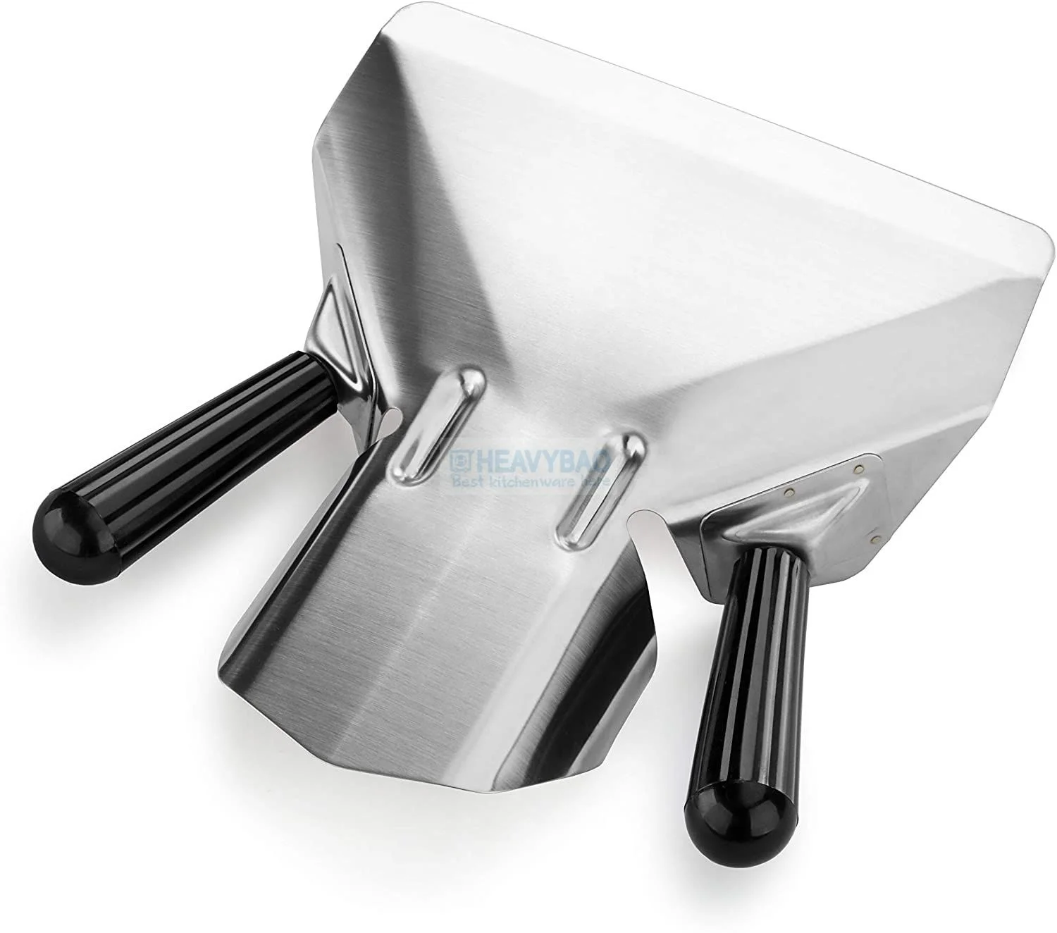 3 x Stainless Steel Chip Shop Serving Scoops Shovels Baggers Fast Food Take Away 